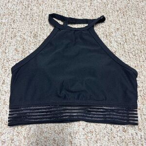 90 Degree By Reflex Black High-Neck Sports Bra